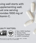 Sports Research High Potency Vitamin C Supplement - Vegan Veggie Capsules For Antioxidant Activity & Immune Support - Non-Gmo Verified & Gluten - Ascorbic Acid Vitamin C 1000Mg, 240 Count