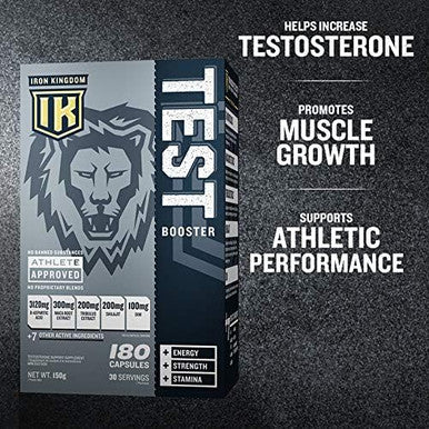 IRON KINGDOM TEST BOOSTER, Booster, Increase Energy, Strength, Stamina, Clinically dosed