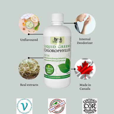 Pure-le Natural Liquid Greens Chlorophyll Unflavoured (450ml)