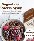 Nunaturals Stevia Syrup Sugar- Sweetener Plant-Based Sugar Substitute Zero Calorie Sugar- Syrup Chocolate 6.6oz (3-Pack)