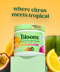 Bloom Nutrition Superfood Greens Powder Digestive Enzymes with Probiotics and Prebiotics Gut Health Bloating Relief Orange Passionfruit + Milk Frother High Powered Hand Mixer