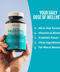 Gobiotix Probiotic Multivitamin Supplement - Daily Multivitamins With Probiotics - 25 Billion Cfu - Boost Immunity And Digestive Health, Probiotics For Women And Men - Gluten Pills - 90 Capsules