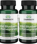 Swanson Wild Blueberry + Pomegranate 60 Veg Capsules (2 Pack)