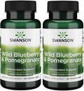 Swanson Wild Blueberry + Pomegranate 60 Veg Capsules (2 Pack)