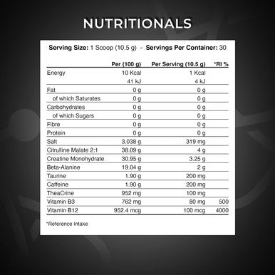 Applied Nutrition ABE All Black Everything Pre Workout Energy Increase Physical Performance with Citrulline Creatine Beta Alanine Caffeine Vitamin B Complex 315g 30 Servings (Sour Gummy Bear)