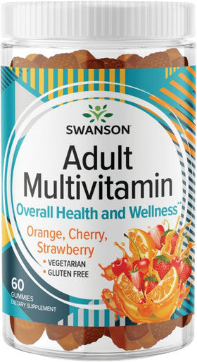 Swanson Mixed Fruit Multivitamin Adult Gummies - Daily Wellness Support for Adults - Formula for Overall Health & Wellness - 60 Gummies