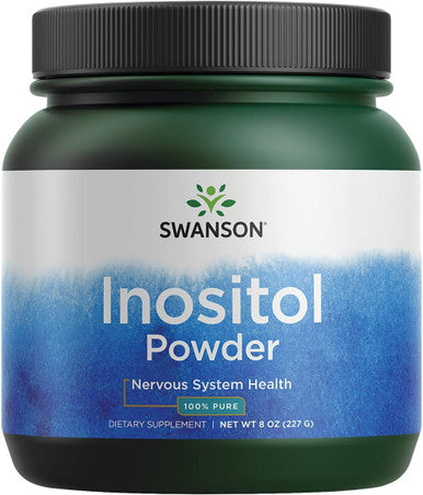 Swanson 100% Pure Inositol Powder - Natural Supplement Promoting Focus & Relaxation - Nerve & Cellular Support- (8oz)