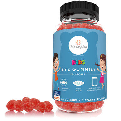 Sunergetic Premium Eye Support Gummies for Kids - Lutein with Zeaxanthin Supports Overall Eye Health Vision & Macular Health - Lutein & Zeaxanthin Gummies with Lutemax 2020-60 Gummies
