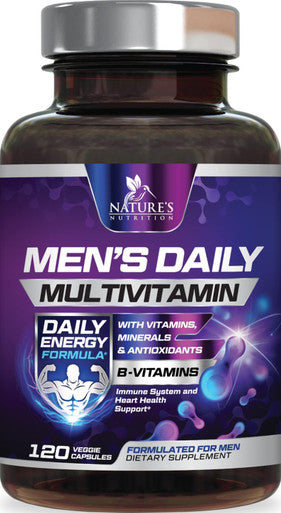 Multivitamin For Men - Daily Energy Extra Strength Vitamin Health For Men - With Vitamins A, C, D, E, B12, Zinc, And Minerals - Multimineral Non Gmo Multivitamin Supplement Made In Usa - 120 Count
