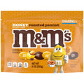 M&M'S Honey Roasted Peanut Milk Chocolate Candy Full Size Crunchy, Sweet and Salty Nutty On the Go Snack, Sharing Size, 9.0 Oz Resealable Pack