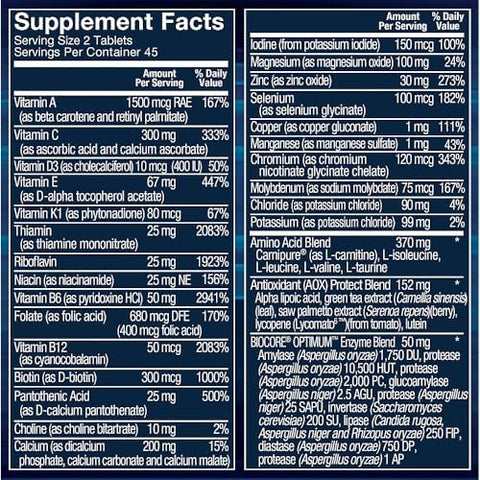 Bodytech Ultimate Man Elite Multivitamin Training Support Formula With Vitamins & Minerals (90 Tablets 45 Servings)
