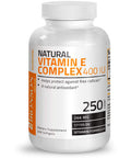Vitamin E Complex Supplement 400 I.U. (80% D-Alpha Tocopherol), Antioxidant, 250 Softgels