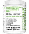 Evlution Nutrition Stacked Plant Protein Powder, Vegan, Non-GMO, Gluten-Free, Probiotics, BCAAs, Fiber, Complete Plant-Based Protein Complex, 1.5 LB ( Vanilla)