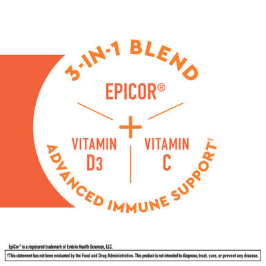 Nature Made Wellblends Immune & Respiratory Epicor Postbiotic Vitamin C Vitamin D3 Advanced Immune Support Supplement 50 Vegetarian Capsules