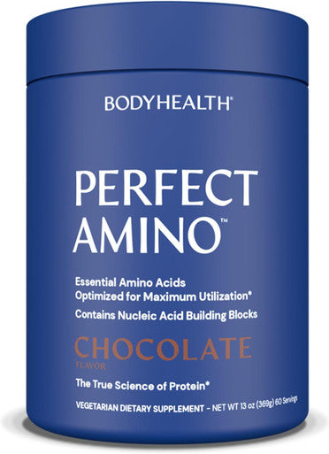 BodyHealth PerfectAmino Powder - BCAA and EAA Powder for Pre and Post Workout - Amino Acid Energy Drink for Men and Women to Support Lean Muscle and Recovery