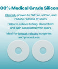 Newgel+ Advanced Silicone Professional Scar Treatment Sheeting 1 Mm Thick For Areola, Post Surgery Cosmetic Procedure, 1 Pair (2 Count) Per Box - Clear