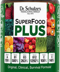 Dr. Schulzes SuperFood Plus Vitamin and Mineral Herbal Concentrate Daily Nutrition GlutenFree and NonGMO Vegan 14 Ounce Powder Packaging May Vary