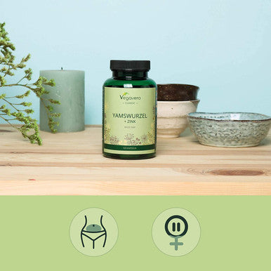 Wild Yam VegaveroÃƒâ€šÃ‚Â® | 1140 mg | with Zinc & Diosgenin | No Additives | 120 Vegan Capsules | Menopause Support* | Dioscorea villosa