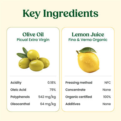BB LAB Organic Olive & Lemon Dual Shot 50:50 Ratio Cold-Pressed Extra Virgin Olive Oil & NFC Lemon Juice 16g*10 Sticks