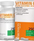 Bronson Vitamin C 1000 mg Premium Non-GMO Ascorbic + Bronson Zinc Triple Play 30 mg Triple Coverage Immune Support Zinc Supplement