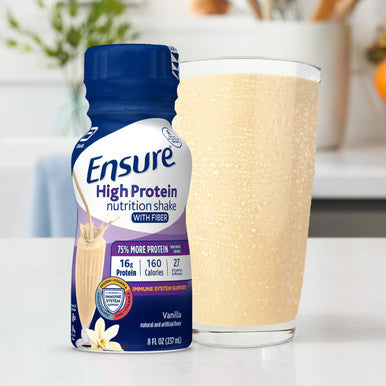 Ensure High Protein Vanilla Nutrition Shake With Fiber 8 Fl Oz (Pack Of 24)