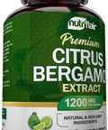 NutriFlair Citrus Bergamot 1200mg, 120 Capsules - 25:1 Citrus Bergamia - Essential Oil and Citrus Bioflavonoids Supplements - , Non-GMO Pills