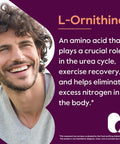 Bestvite L-Ornithine 500mg (240 Vegetarian Capsules) - No Stearates - No Fillers - Vegan - Non GMO - Gluten