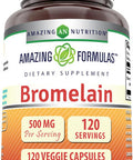Amazing Nutrition Formulas Bromelain Supplement | 500 Mg Per Serving |120 Veggie Capsules | Non-GMO | Gluten | Made in USA | Ideal for Vegetarians