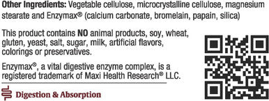 Maxi Health Gingermax - Ginger - Bromelain & Vitamin B6 - Digestion Health - 60 Capsules - Kosher