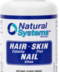 Natural Systems Hair Skin And Nails Vitamins Supplement 60 Capsule By Natural Systems - Strong Nails And Hair Growth Vitamins For Women And Men - Natural Biotin Hair Skin And Nails Vitamin - Skin Protection Vitamins
