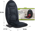 Mynt Vibration Massage Seat Cushion Memory Foam Support Chair Pad, Back Massager With 8 Vibrating Motors & Soothing Heat,Electric Seat Massager For Home Office Use(Black)