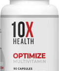 10X Health Optimize Methylated Multivitamin for Men & Women - Vitamins & Minerals with 5-MTHF, B Complex, NAC, Magnesium & Zinc Multivitamins - Multi Vitamins for Adults - 90 Capsules