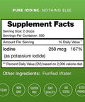 Iodine Drops (1-2 Year Supply) Vegan Liquid Iodine Supplement Solution - Supports Thyroid Health, Hormones & Weight - Tasteless, Higher Absorption Than Tablets - Iodine Tincture 590 Servings