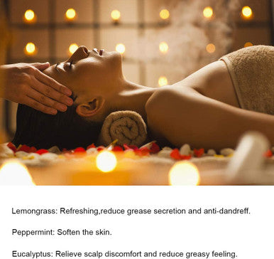 Peppermint Eucalyptus Lemongrass Essential Oil - 100% Pure Peppermint Eucalyptus Lemongrass Organic Aromatherapy Oil 10mL/0.33oz