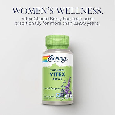 Solaray Vitex, 400 mg, 100 Count