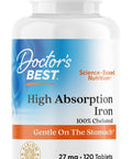 DoctorS Best High Absorption Iron Tablet With Ferrochel Gentle On The Stomach Immune Health Blood Health 27 Mg