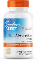 DoctorS Best High Absorption Iron Tablet With Ferrochel Gentle On The Stomach Immune Health Blood Health 27 Mg