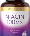 Carlyle Niacin 100Mg | 300 Vegetarian Tablets | High Potency Formula | Non-Gmo, Gluten Free Supplement