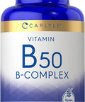 Carlyle Vitamin B50 Complex | 180 Caplets | Vegetarian, Non-Gmo, Gluten Free