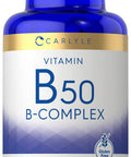 Carlyle Vitamin B50 Complex | 180 Caplets | Vegetarian, Non-Gmo, Gluten Free