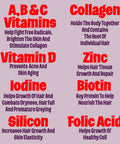 70 Hair Gummies Biotin 6000Mcg Collagen Silicon Paba & Multivitamins Hair Skin And Nails Vitamins Gummy For Women B Complex Folic Acid 400Mcg Vitamin A C D E & Zinc For Hair Growth Pectin-Based