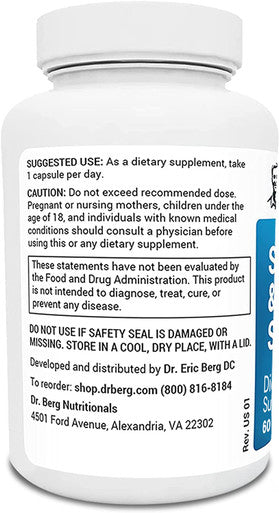 Dr. Berg's Sinus & Lung Support Supplement - Healthy Respiratory System, Sinus Relief and Lung Cleanse Formula with Lymphatic and Thymus Powders - Normal Sinus and Lung Function - 60 Capsules
