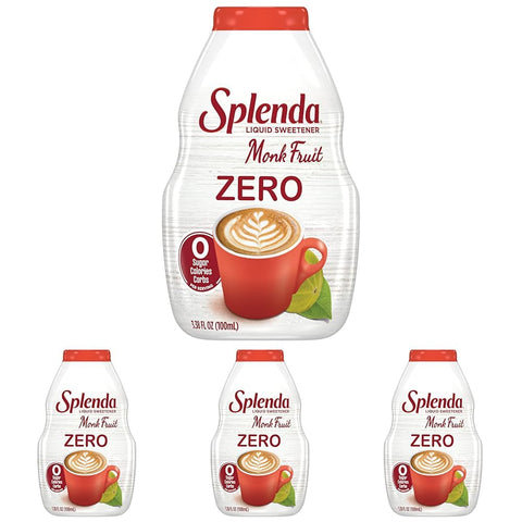 SPLENDA Monk Fruit Liquid Zero Calorie Sweetener Drops, 3.38 Fl Oz Bottle (Pack of 2)