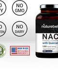 2 Pack NAcetylCysteine NAC 1200mg Per Serving 200 Capsules NAC 600mg with Quercetin Per Capsule Double Strength NAC Supplements Support Liver Lung Health NonGMO No Gluten