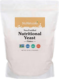 Nunaturals Non-Fortified Nutritional Yeast Flakes Vegan Vegetarian 24 oz