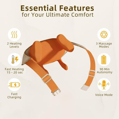 Mini Shiatsu Neck Massager With Heat, Cordless Electric Neck Shoulder Back Massager Kneading Massage Pillow For Pain Relief Deep Tissue, Gifts For Men Women Mom Dad
