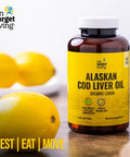 On Target Living Alaskan Cod Liver Oil 120 Soft Gels | Line Caught in The USA | Naturally Occurring Vitamin D | Rich in Omega 3 DHA/EPA