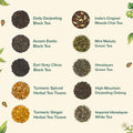 Vahdam Assorted Loose Leaf Tea Sampler (10 Teas 50 Servings) Non-GMO Gluten | Whole Loose Leaf Tea Sampler | Tea Variety Pack | Tea Set | s for Women & Men