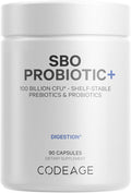 Codeage SBO Probiotics 100 Billion CFUs Per Serving Multi Strain Soil Based Organisms Blend and Organic Fermented Botanical Blend Shelf-Stable 90 Capsules