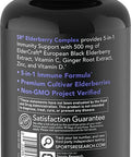Sports Research Elderberry Immune Support with Zinc Vitamin C D3 5000IU Highest Extract 641 Equivalent 32000mg of Organic Elderberries NonGMO Verified Gluten 60 Veggie Capsules
